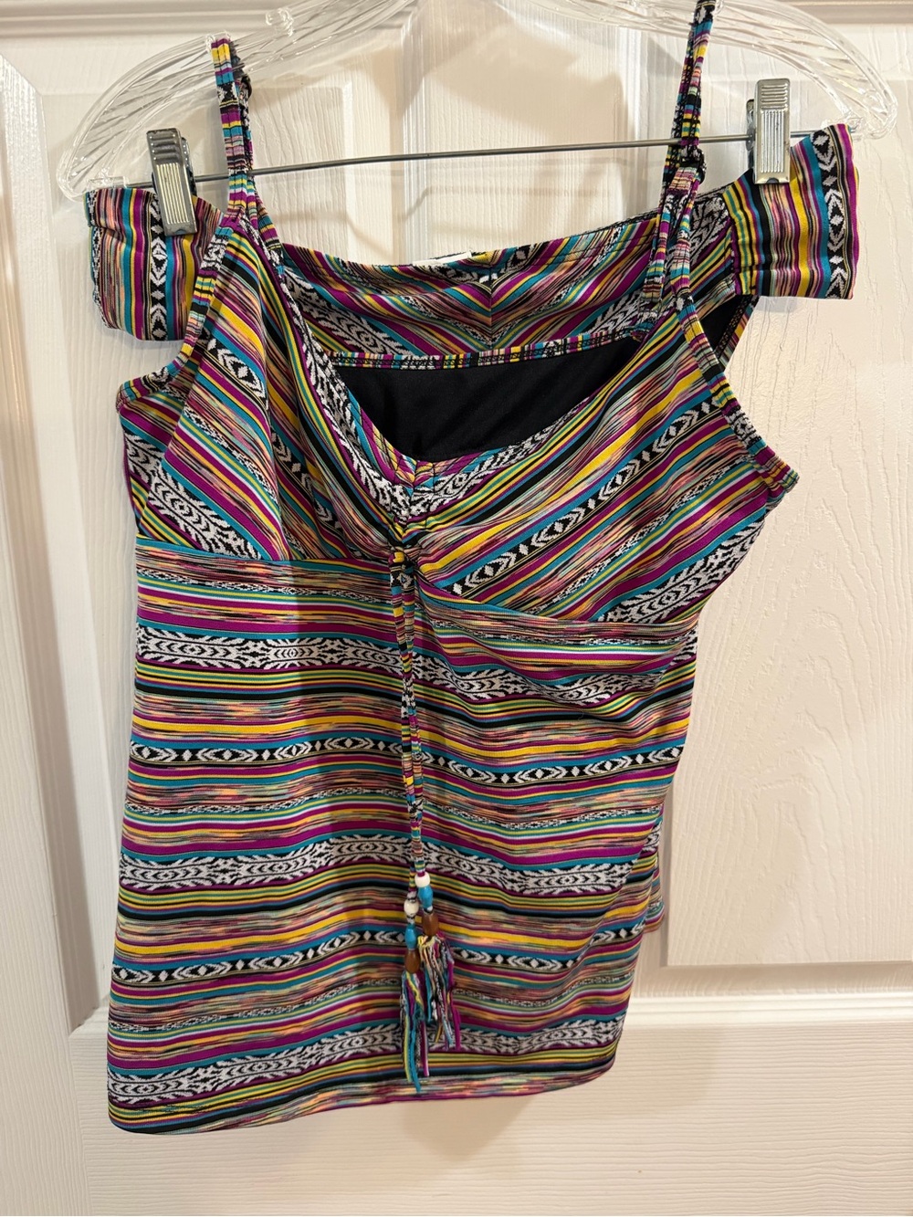 Lucky Brand Multicolor Striped Tankini